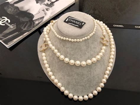 chanel replica beads for necklace making etsy|chanel knockoff pearl necklace.